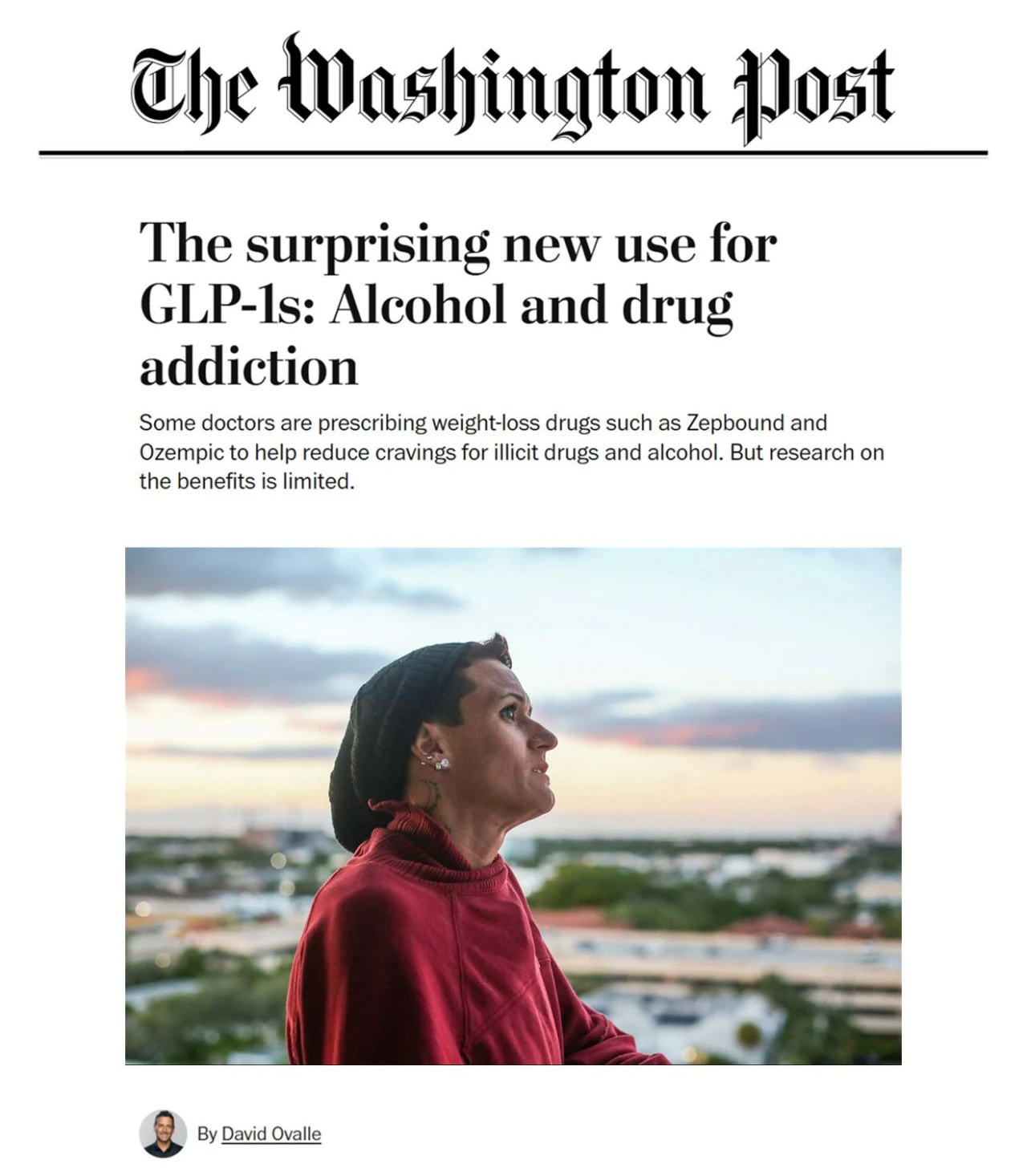 glp-1 for addiction Caron Pioneers Novel Use of GLP-1s in Addiction Treatment- Featured on the  Front Page of The Washington Post