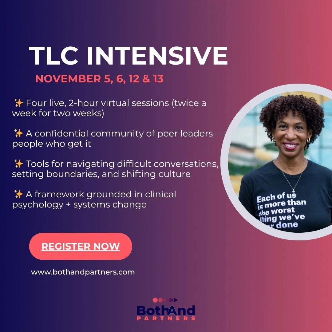 TLC Intensive November 5,6,12,&13.  Picture of Dr. Dietra  https://bothandpartners.com/tlc-intensive