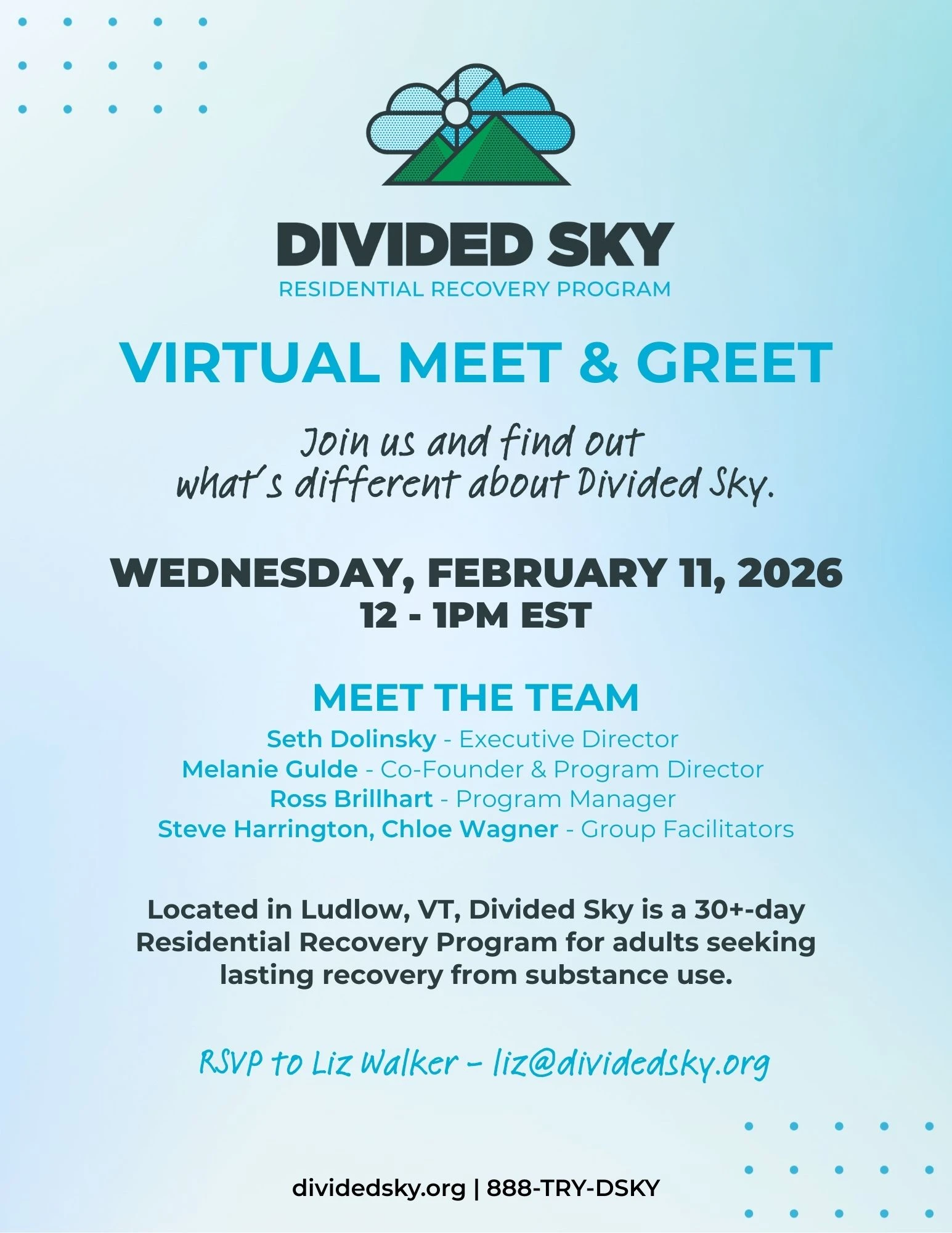 Divided Sky Foundation's Virtual Meet and Greet