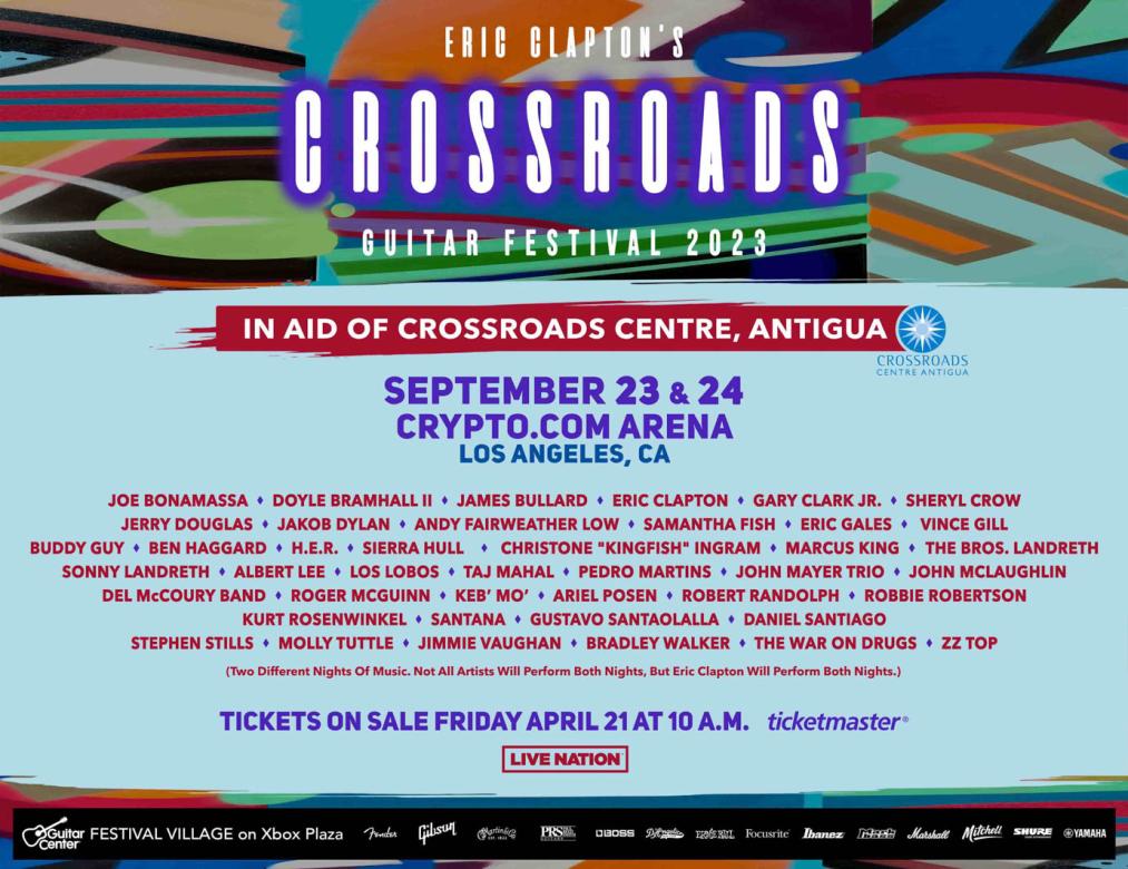 Eric Clapton Crossroads Festival 2023 flyer